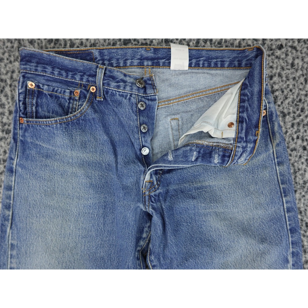 Levi's 501 Straight Leg Jeans Mens 30x26 Blue Vintage Button Fly Cotton - Picture 2 of 14
